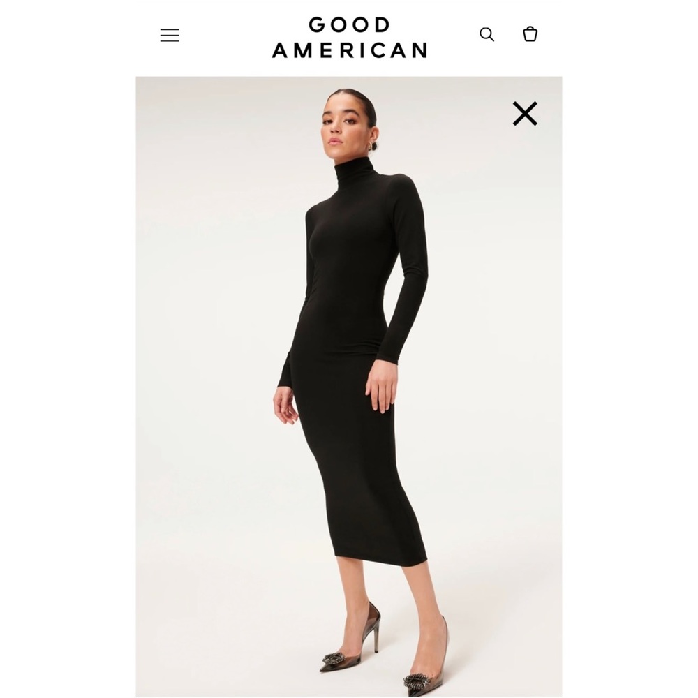 Good American long sleeve turtleneck dress